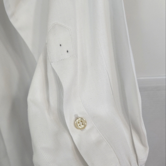 CULWELL & SON set Of 2 White Button Down Long Sleeve Shirts Size (18) - Picture 10 of 16